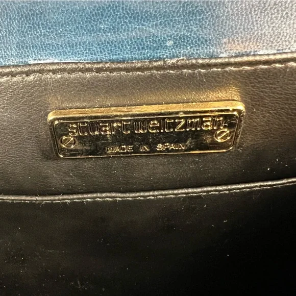 Vintage Stuart Weitzman Snakeskin Leather Spain Structured Shoulder Purse Bag - Picture 12 of 15